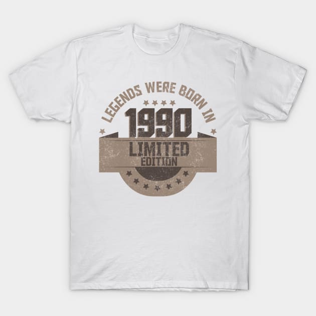 Legends where Born in 1990 T-Shirt by Suryaraj